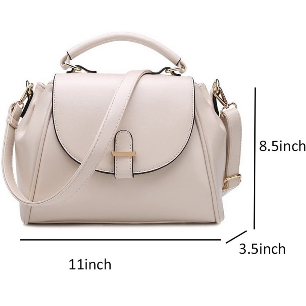 💜4/$40 Cream Top Handle Satchel Bag - Picture 2 of 16